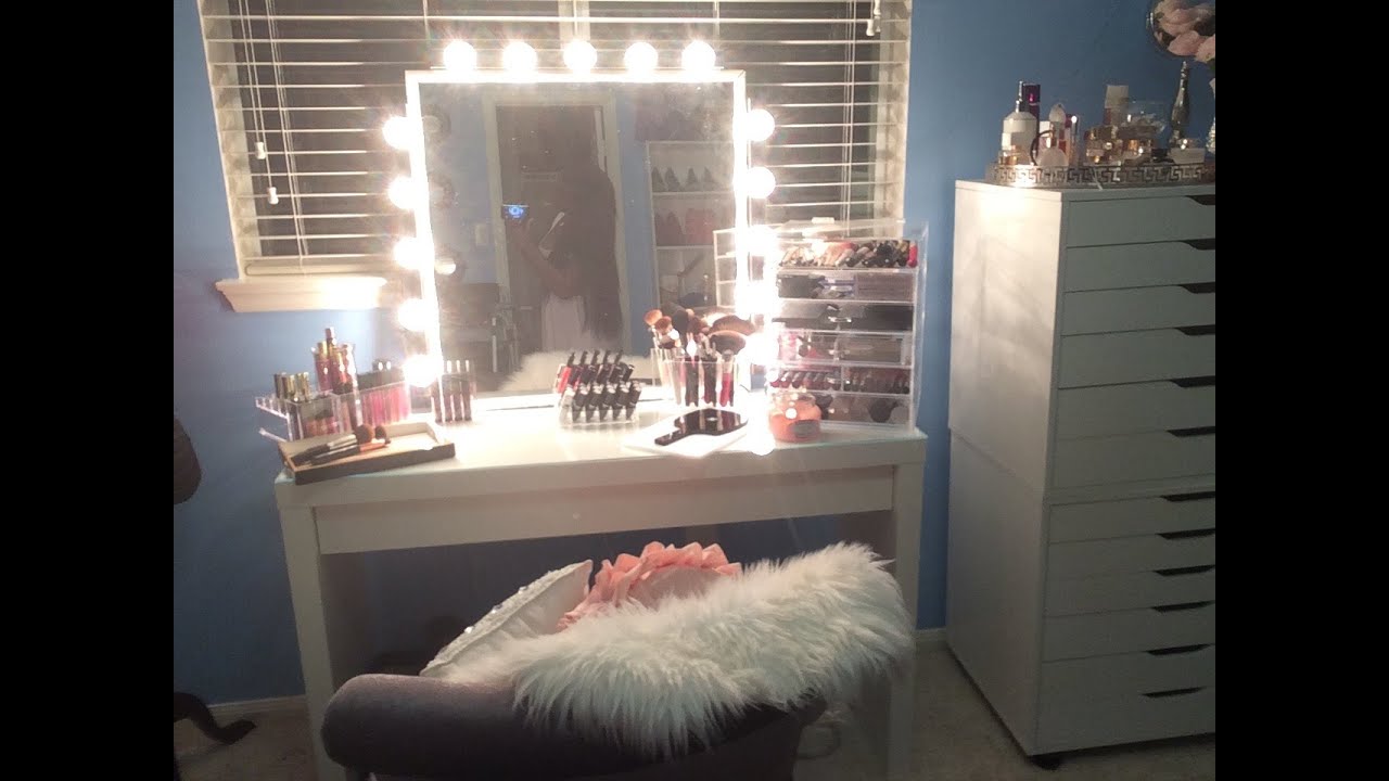 Diy Vanity Girl Inspired Mirror 2015 Quick Easy Makeup Table 2015 Extrashade