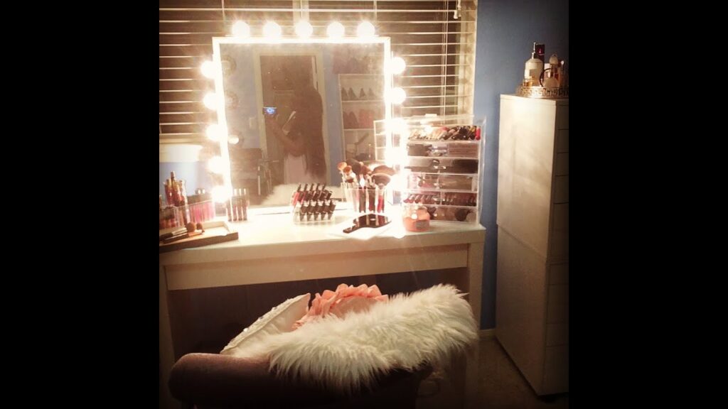 Vanity Makeup Tour Storage Organization 2018 Diy Mirror Update Extrashade - Mirror Vanity Makeup Storage Vanity Makeup Tour Storage Organization 2018 Diy Mirror Update Extrashade - Mirror Vanity Makeup Storage